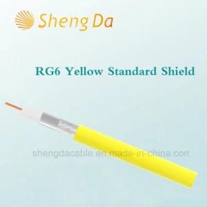 RG6 CATV Standard-Shield PVC Yellow Jacket Coaxial Cable