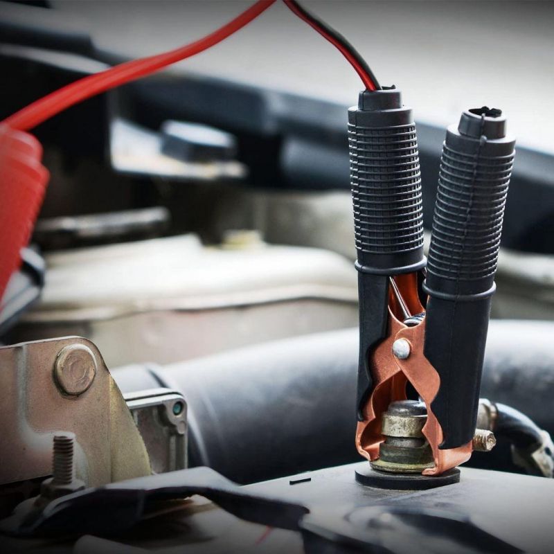 Car Cigarette Lighter Head Black and Red Line Power Line to Crocodile Clip Battery to Take Electrical Appliances Car Electric Power Line