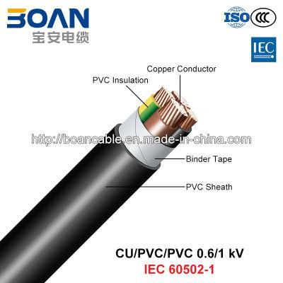 Cu/PVC/PVC, LV Power Cable, 0.6/1 Kv (IEC 60502-1)