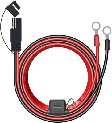 Motorcycle Battery Terminal Ring Connector Wire Harness 12 Volt Charger Adapter Cable