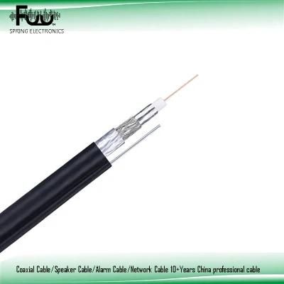 RG6 Tri Shield Coaxial Cable with Galvenized Steel Wire Messenger Cable