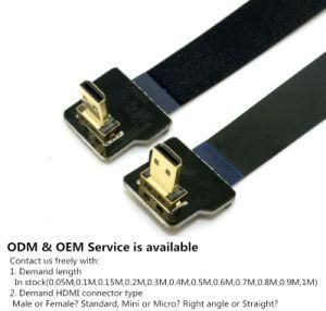 Xaja Fpv Mini 90 Degree a Male to HDMI Male HDTV FPC Flat Cable