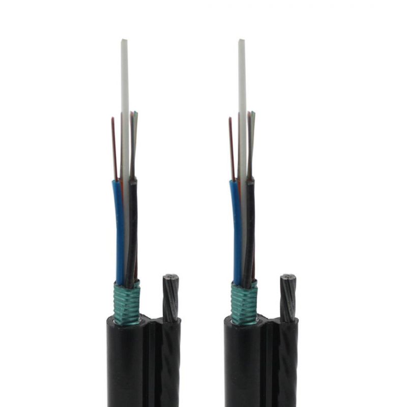 7 Strand Steel Wires Supporting Cst Price Per Meter GYTC8S 12 24 48 Core Armoured Fig 8 Fiber Optic Cable