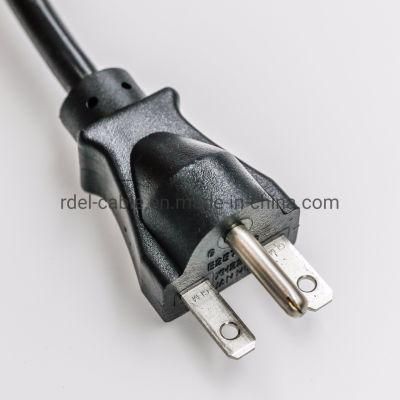 UL USA AC Power Cord 2/3 Pin Cable with Canada AC Power Plug