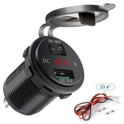 USB Charger Socket Quick Charge 3.0 USB Car Charger Power Outlet Adapter