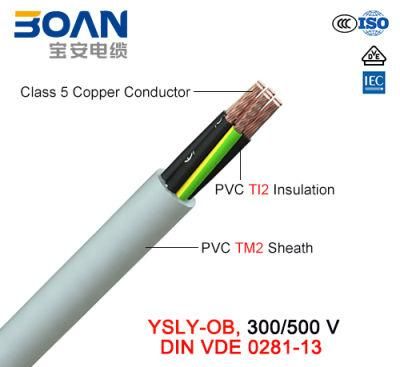 Ysly-Ob Control Cable, 300/500 V, Flexible Cu/PVC/PVC (VDE 0281-13)