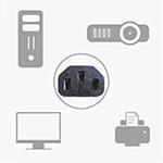 3pin Flat Plug to 3pin Flat Jack Power Cord Australian Type