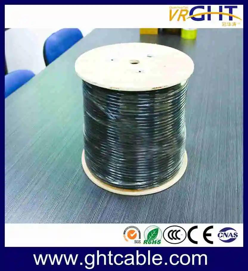 Factory Price Ethernet Cable CAT6 Outdoor with Messenger Waterproof Jacket Network Cable