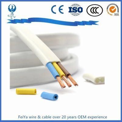 BVVB Flat Twin and Earth Cable PVC Insulated Electric Wire Cable Manufature 1.5mm2 2.5mm2 4mm2 6mm2 Cable
