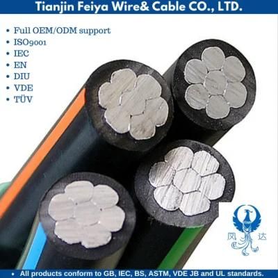 PVC Rubber Duplex Aerial Bundle ABC Aluminum 4 Core 95mm Power Cable Electric Wire Control Cable Waterproof Rubber Cable