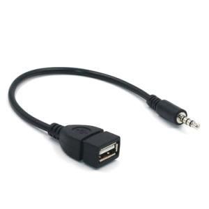 USB Female to Aux 3.5mm Male Jack Plug Audio Cable