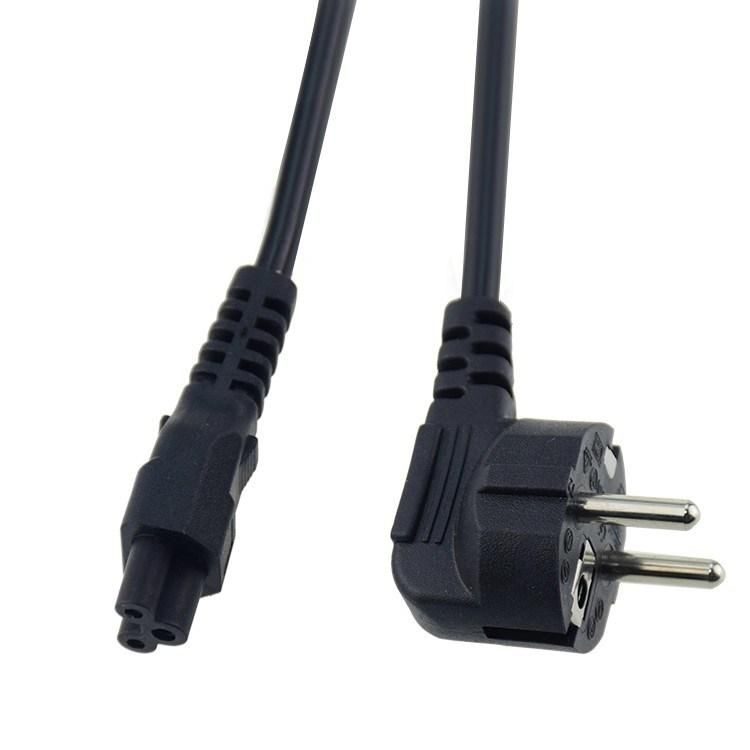 EU Power Cord with Plug IEC C5 Power Cord 3pin Power Cord for Notebook Laptop PC Computer