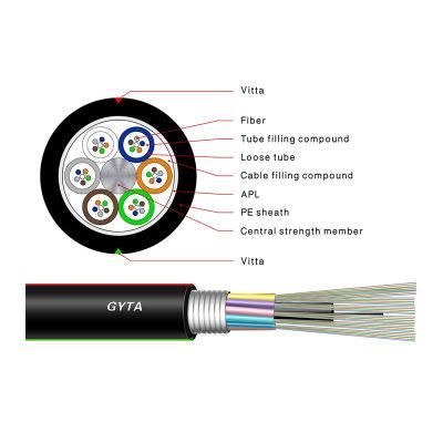 Outdoor 48 Core GYTA Armoured Fiber Optic/Optical Fiber Cable