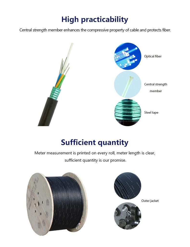 Non-Metallic Gyfts 8 Core Fiber Optic Cable Meter Price