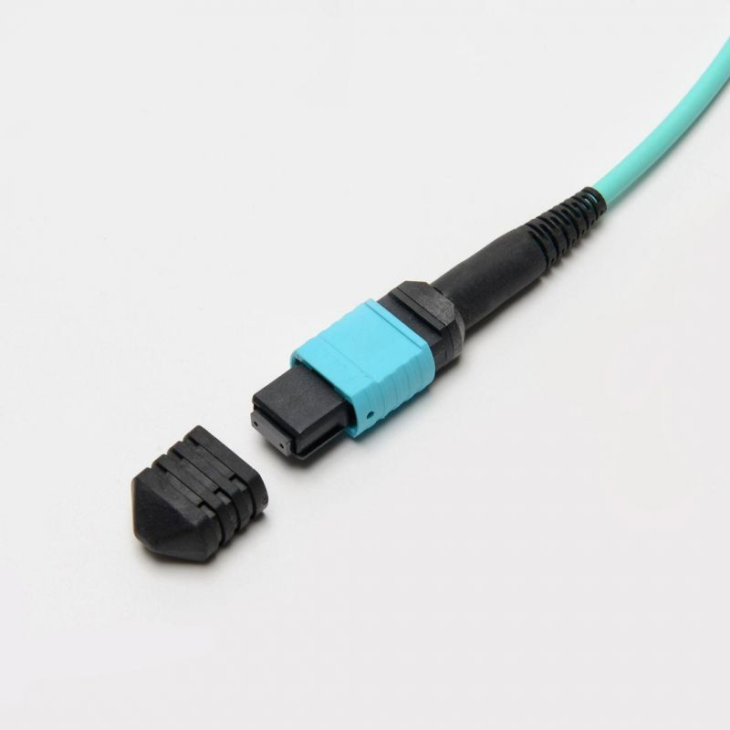 4 Core Blue Om3 MPO-MPO Fiber Optic Patch Cord
