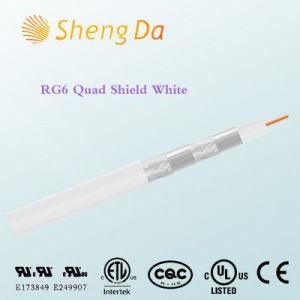 China Manufacturer Factory Price 75ohm RG6 Quad Shield Coaxial Cable