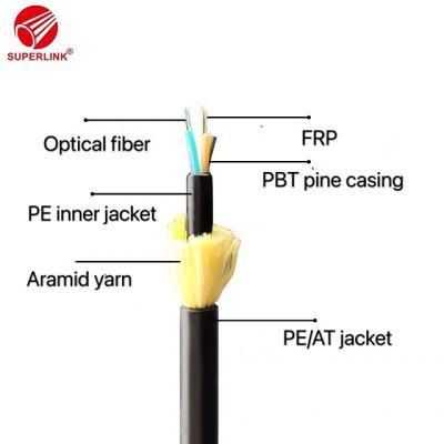 Optical Fiber Cable ADSS 48 Cores Single Mode G657A1 G657A2 FRP Strength Member Double Jacket Outdoor Price