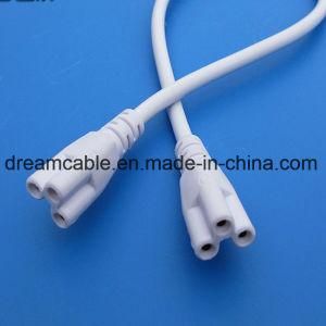 1.5m White T5 Power Cable for LED Tube Light