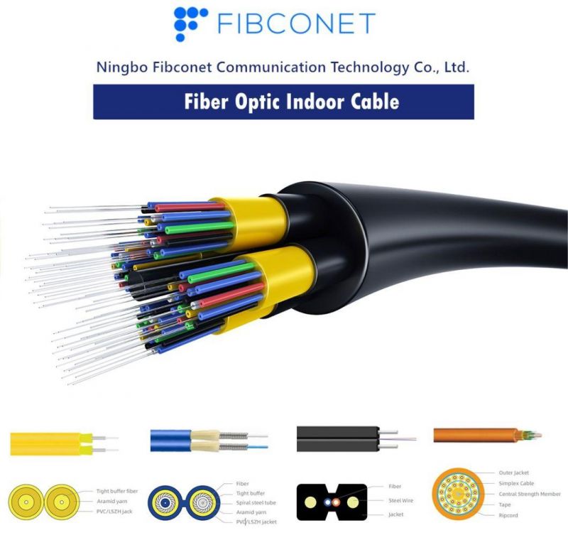 FTTH Indoor 2 Core G657A1 G657A2 GJXFH Gjxh Fiber Optic Drop Cable
