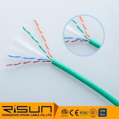 Ce RoHS ISO UTP Solid Strand Copper CAT6 LAN Cable