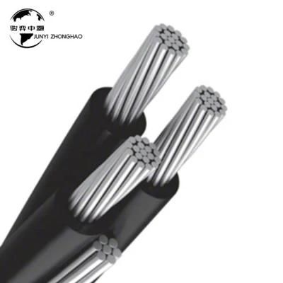 25-300mm 10kv Light Mode Aluminium Alloy Core Thin PE Insulated Aerial Cable
