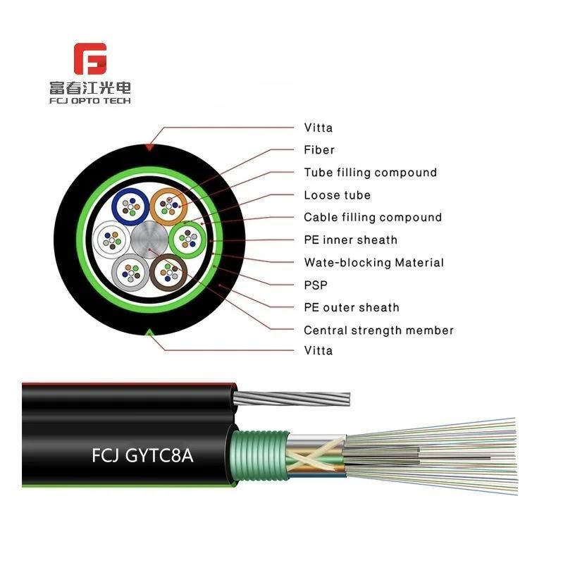 Metallic Strength Member Apl Moisture Barrier Outdoor Aerial Figure 8 Fiber Optical Cable Gytc8a