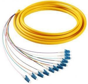 LC Upc Sm 9-125 Fiber Optic Connector Bundle Pigtail Yellow LSZH out Jacket