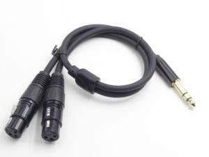 Premium 6.35mm Splitter Trs to Dual XLR Female Guitar Cable