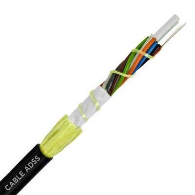 Manufacture Price 48 72 96 144 Hilos Aerial Self Supporting HDPE Kevlar 200 300 400 500m Span ADSS Fiber Optic Cable