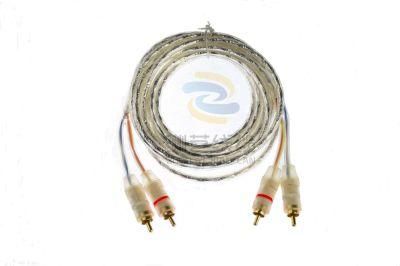 Transparent PVC Audio Video RCA Cable