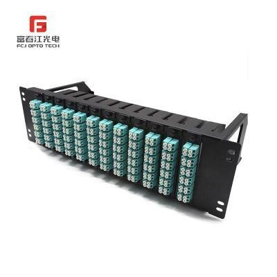 Optical Fiber 4X24f 19&quot; Fiber Optic Patch Panel Rack Mount 1u 96 Fibers MTP/MPO Cassette High Density