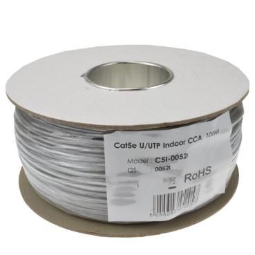 Factory Outlet 100m Cardboard Reels UTP Cat5e-CCA Grey Ethernet Cable