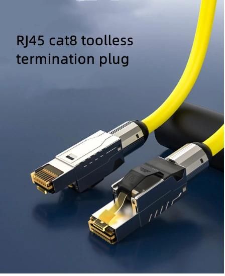 STP RJ45 Cat8 Shielded Plug Toolless Modular Cat8 Connector