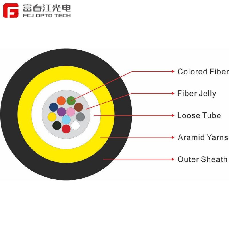 Made in China Indoor ADSS 1 2 4core FTTH Drop Cable