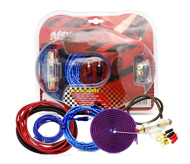 Popular 4/6/8/10ga Car Amplifier Wiring Kit High Quality Refit Cable Kit with Fuse Holder