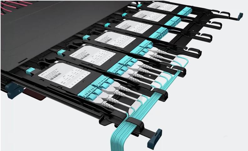 MPO 4u 19"Rack Mount Optical Distribution Box Fiber Optic Patch Panel 576 Cores Frame