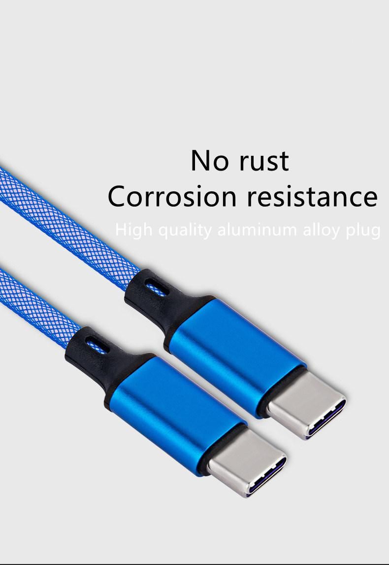 USB C to USB C Cable 1m Long 10FT USB Type-C 2A Fast Charging Nylon Braided Cord Compatible MacBook