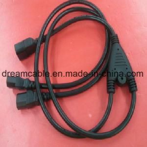 1.2m Black 18AWG IEC320 C13 C14 Splitter