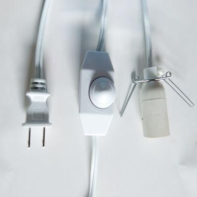 Us Type 2 Pins Plug Salt Power Cord with Dimmer Stwich