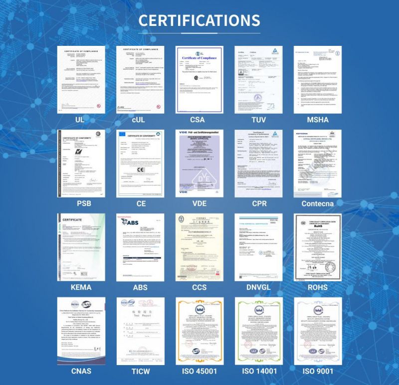 cUL Certificate 300 Volts Copper Cable Building Wire Nmd90