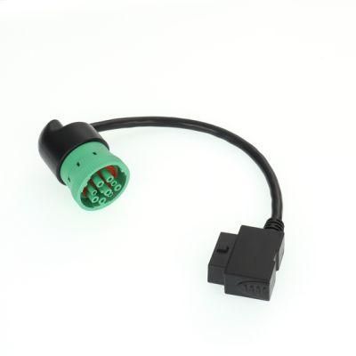 Deutsch 9 Pin J1939 to OBD II J1962 Diagnostic Cable Assembly