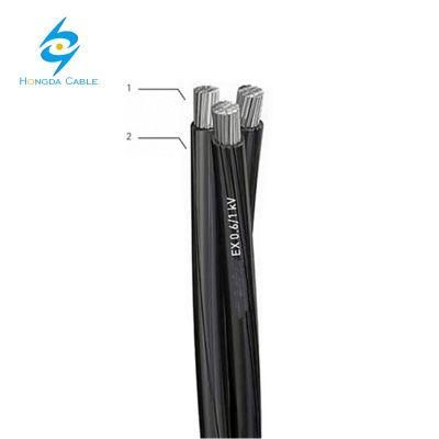 Ex Cable 0.6 1kv XLPE Aerial Bundled Cable Overhead Power Lines