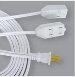 Indoor Extension Cord with Two 3-Outlet Ends
