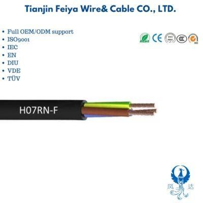 450/750V Rubber Flexible Cable H07rn-F 3G1.5 3G2.5 Sq. mm Copper Cable Control Electric Coaxial Waterproof Rubber Cable Wire