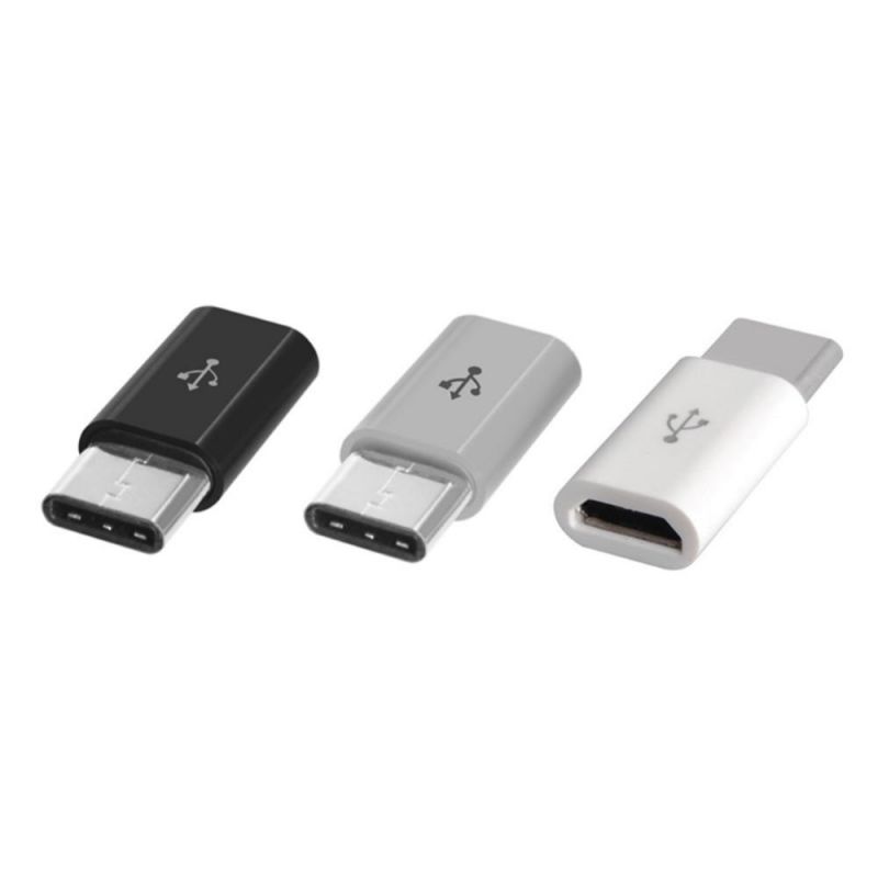 Android Type-C to Micro USB Adapter Plugs Type-C Female to Male Connector for Smartphone Computer TV Charging Converter