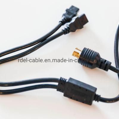 NEMA L6-20p to 2X NEMA L6-20r Power Splitter Cable - 10AWG Sjt