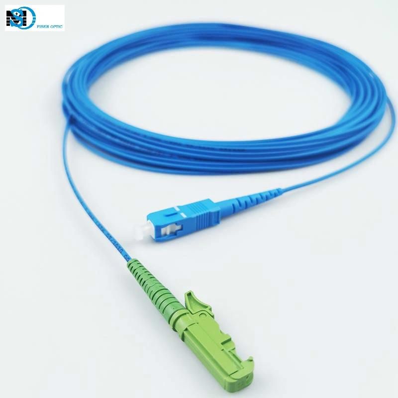15m Sc/Upc to E2000/APC Single Mode Simplex Optical Patch Cable FTTH Fiber Optic Patch Cord