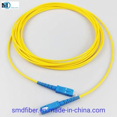 Single Mode Sc Optic Fiber Patch Cord 3m 5m 10m G652D Cable