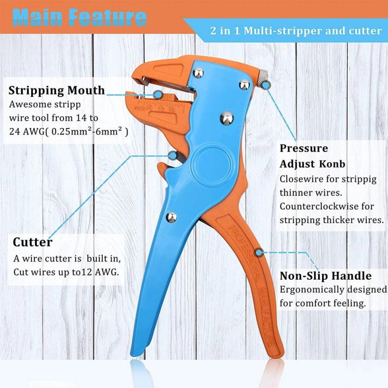 Olearn Automatic Wire Stripper and Cutter, Heavy Duty Wire Stripping Tool 2 in 1 and Wire Stripper Tool for Electronic and Automotive Repair