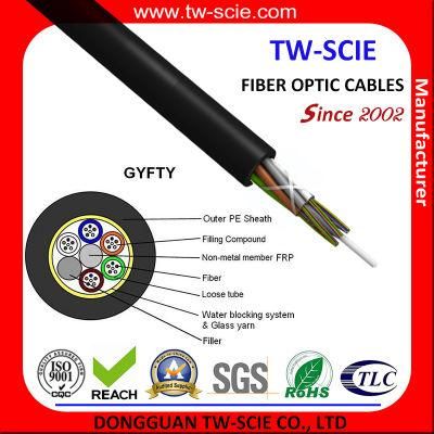 Factory Price 12/24/36/72/144 Core Optic Fiber Cable GYFTY